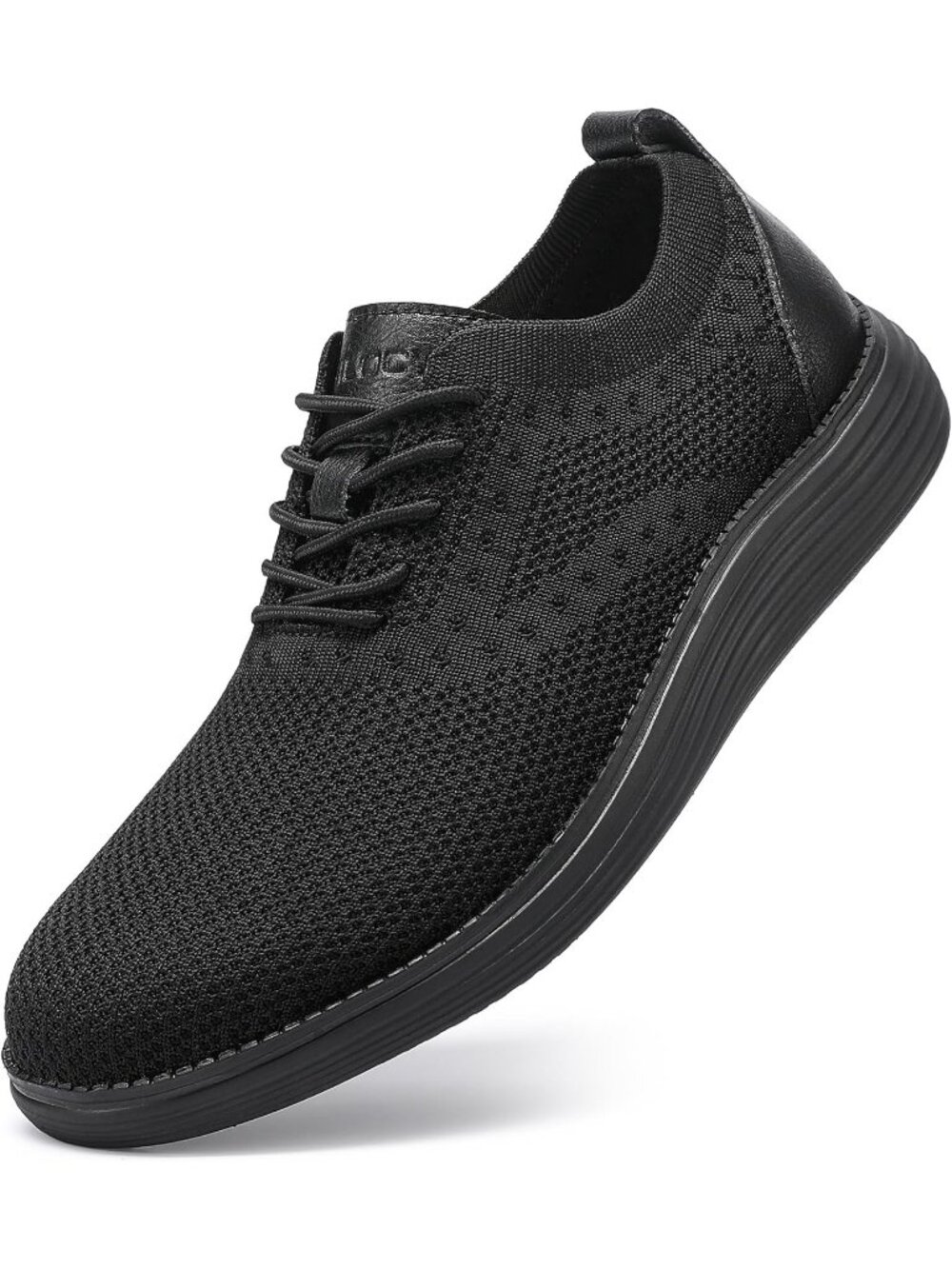 VILOCY Men's Black Ethylene Vinyl Acetate Casual Breathable Comfortable Sneakers